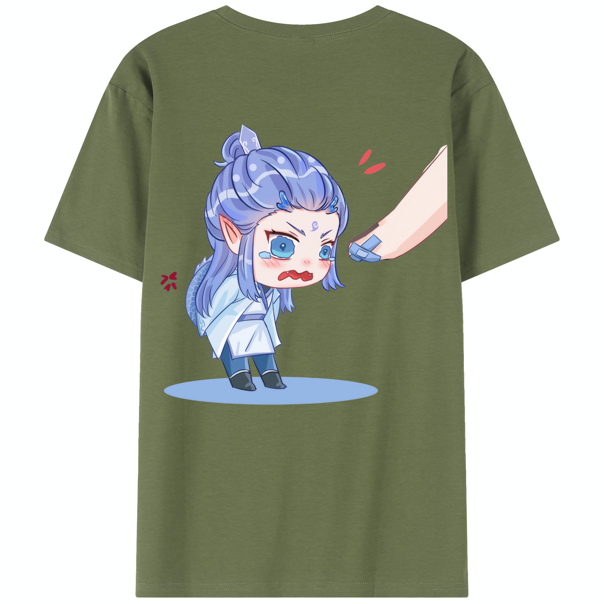 （画像用） Ne Zha 2 ナタ 魔童の大暴れ 綿100％半袖Tシャツ（背面プリント）